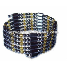 Magnetic Citrine Beaded Wrap Bracelets &amp; Collier 36 &quot;